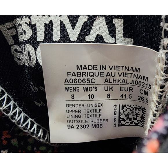 Converse Chuck Taylor All Star High Festival Embroidered Fruits Florals Size 10 - Picture 11 of 11